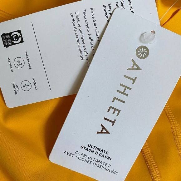 Athleta Ultimate Stash II Capri NWT Golden Spark XS Petite​ - Picture 5 of 8